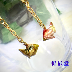 折紙　ぷっくり金魚のピアス　イヤリング　S-006 1枚目の画像