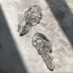 アイスチェーンの耳飾り　金具選択可 2枚目の画像
