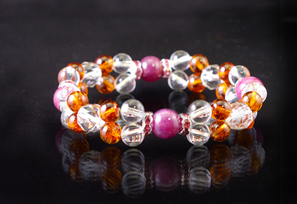 【願望成就】【恋愛成就】ルビー&ガーネットブレスレット〔1・4月誕生石〕