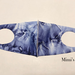 水着用素材 立体マスク プリント おしゃれ かわいい デニム ダメージジーンズ 男女兼用 肌荒れしないマスク 6枚目の画像