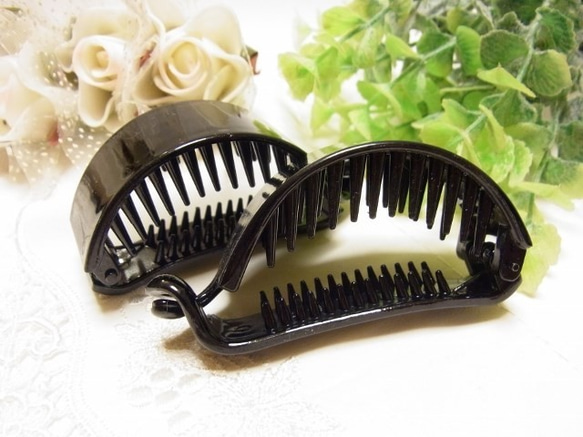 ヘアーアクセサリー用　クリップ アーチ型 バナナクリップ　デコ用パーツ　新サイズ 1枚目の画像