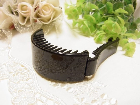 ヘアーアクセサリー用　クリップ アーチ型 バナナクリップ　デコ用パーツ　新サイズ 4枚目の画像