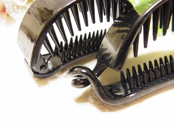 ヘアーアクセサリー用　クリップ アーチ型 バナナクリップ　デコ用パーツ　新サイズ 5枚目の画像