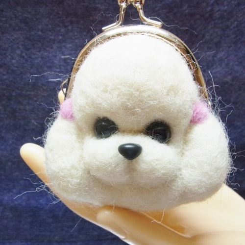 羊毛フェルト トイプードル クリアケース入り 羊毛フェルト トイプードル クリアケース入り あみぐるみ