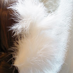 髪飾り Ｕピン 羽　 成人式  卒業式  結婚式  ウエディング 七五三　羽　マラボー 7枚目の画像