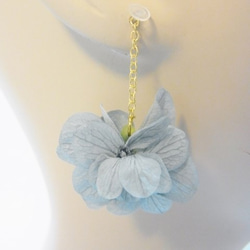 アジサイ プリザーブドフラワー  チェーン加工パーツ 花材　スモークブルー 1枚目の画像
