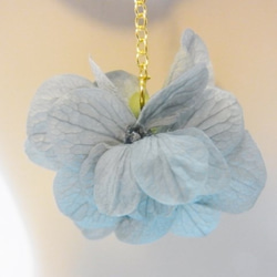 アジサイ プリザーブドフラワー  チェーン加工パーツ 花材　スモークブルー 2枚目の画像