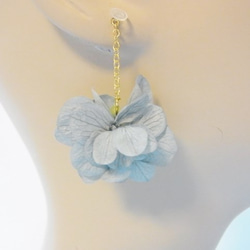 アジサイ プリザーブドフラワー  チェーン加工パーツ 花材　スモークブルー 3枚目の画像