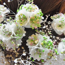 髪飾り Ｕピン パール　カスミ草 成人式 卒業式 結婚式 ブライダル 2枚目の画像