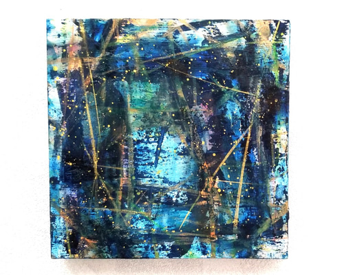 安藤玉子　油彩　原画 安藤玉子 油彩 原画 安藤玉子 原画 藍染のような作品 安藤玉子 油彩 原画 -