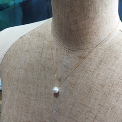 K18 チェーン アコヤ真珠 ネックレス  18金 真珠 ペンダント 4枚目の画像