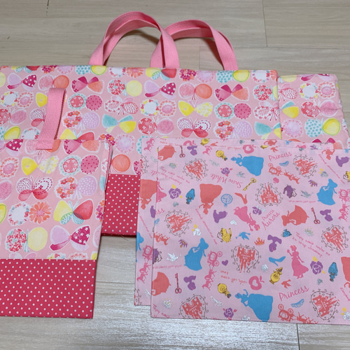 水彩ちょうちょ花柄♡通園通学グッズ♡サイズオーダーOK！女の子に 