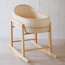 ★受注制作★ 手編みのラタンゆりかご 3枚目の画像