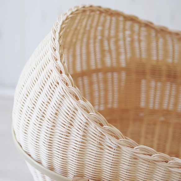 ★受注制作★ 手編みのラタンゆりかご 5枚目の画像