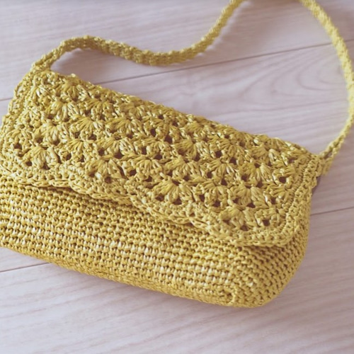 DT MaxMara ☆ かぎ針編み ハンドバッグ BASKETMARINES ブラック