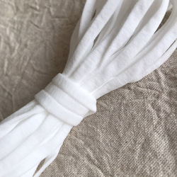 平ゴム【 ホワイト １０M 】マスクゴム 巾5㎜ 送料無料 高品質 白 2枚目の画像