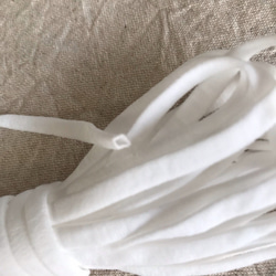 平ゴム【 ホワイト １０M 】マスクゴム 巾5㎜ 送料無料 高品質 白 3枚目の画像