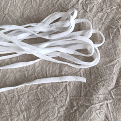 平ゴム【 ホワイト １０M 】マスクゴム 巾5㎜ 送料無料 高品質 白 5枚目の画像