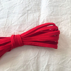 平ゴム【レッド １０M 】マスクゴム 巾5㎜ 送料無料 高品質 カラー 赤 2枚目の画像