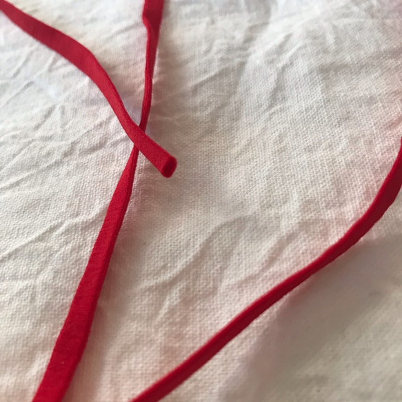 平ゴム【レッド １０M 】マスクゴム 巾5㎜ 送料無料 高品質 カラー 赤 5枚目の画像