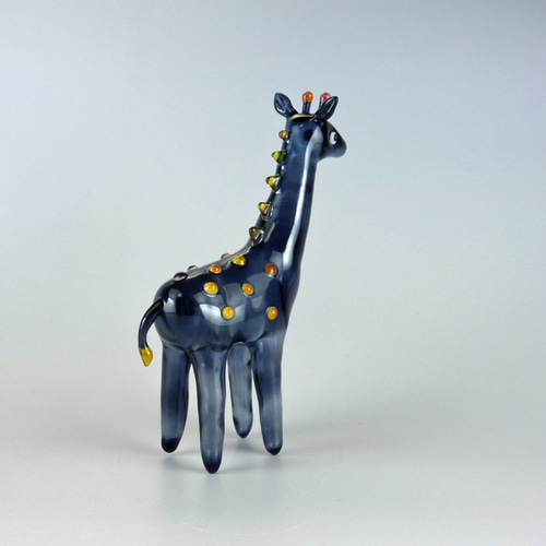 キリン　ガラス細工　ミニチュア Amazon.co.jp: 手作り手吹きガラスのキリン ガラス細工 ガラスの