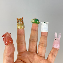 ガラスの動物指人形　カメ　　置物　オブジェ　 6枚目の画像