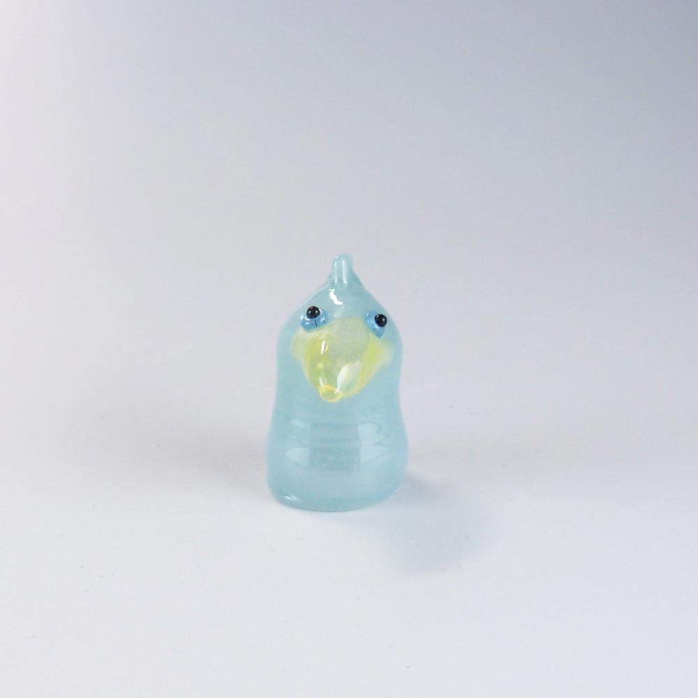 中空ガラスの動物置物 オブジェ ハシビロコウ（グレー） ガラス細工