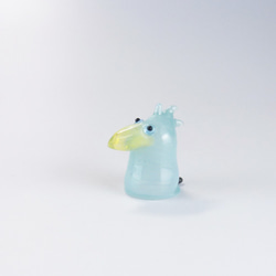 ガラスの動物指人形　ハシビロコウ　　置物　オブジェ　ガラス細工 3枚目の画像