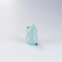 ガラスの動物指人形　ハシビロコウ　　置物　オブジェ　ガラス細工 4枚目の画像