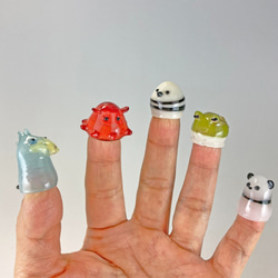 ガラスの動物指人形　ハシビロコウ　　置物　オブジェ　ガラス細工 7枚目の画像