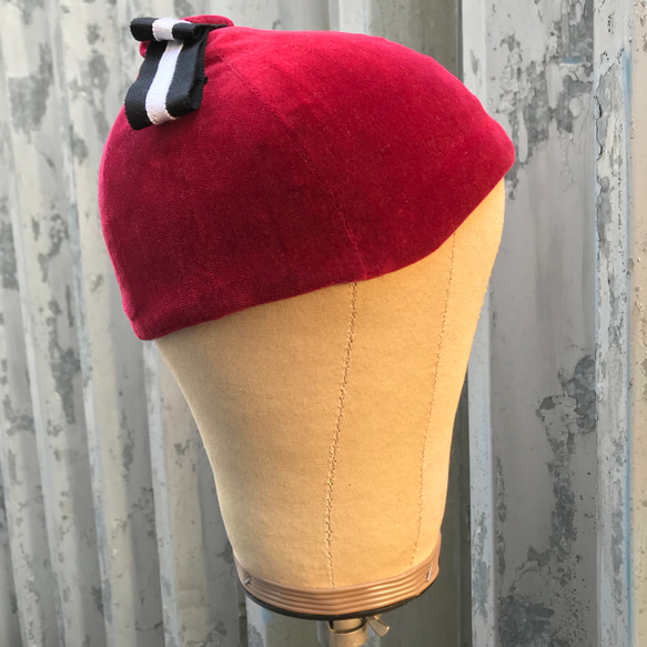 復刻 1937年型 婦人用帽子 貫八別珍 1930s モダンガール モガ 戦前 昭和初期 レトロ 洋装 着物、和装にも 3枚目の画像