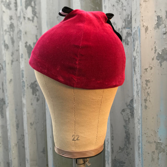 復刻 1937年型 婦人用帽子 貫八別珍 1930s モダンガール モガ 戦前 昭和初期 レトロ 洋装 着物、和装にも 4枚目の画像