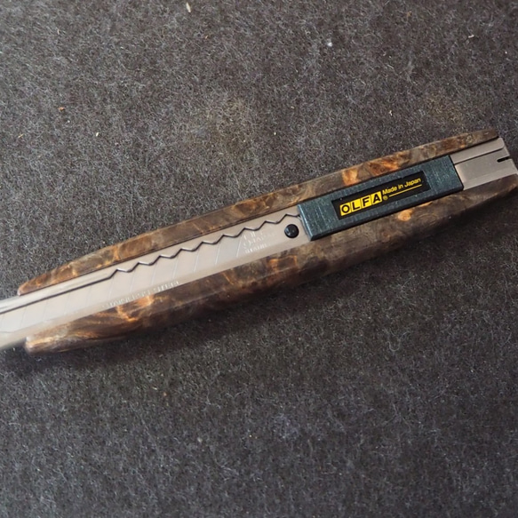 木のカッターナイフ　☆スタビライズドウッドタイプ　210227-05 カエデ 2枚目の画像