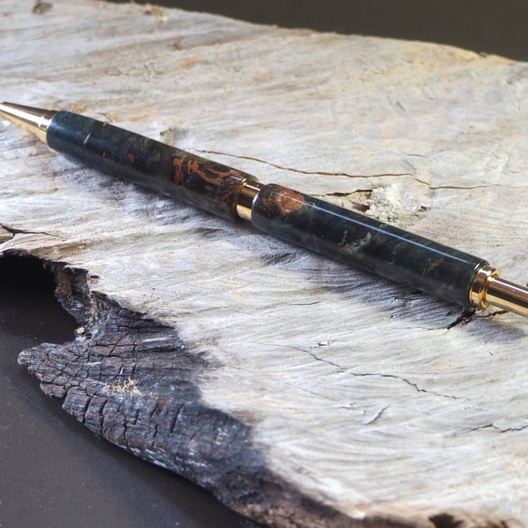 木のシャープペン0.5mm芯　☆カエデ　210329-13 スタビライズドウッドタイプ 1枚目の画像