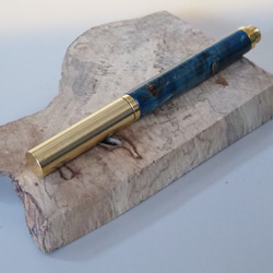 木の万年筆ロウ 210526-06　☆トチの木　スタビライズドウッドタイプ 2枚目の画像