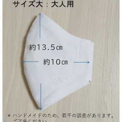 即納（大人用）抗菌・抗ウイルス加工の特殊生地使用　洗える立体布マスク！ 裏地までかわいい！ 4枚目の画像