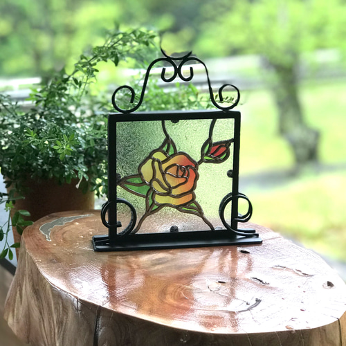 アイアン　フレーム　ステンドグラス PSD-01 | ステンドグラスの専門メーカー｜SEVEN HOME (Pure Glass)