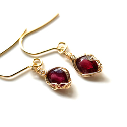 スリーピングビューティーターコイズ14kgfワイヤーラップピアス ピアス