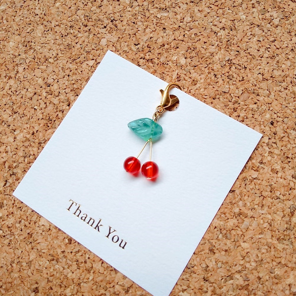 送料込み☆さくらんぼ♪マスクチャーム マスクアクセサリー ストラップ