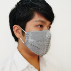 【夏マスク】立体布マスク (フレア)（グレー） 7枚目の画像