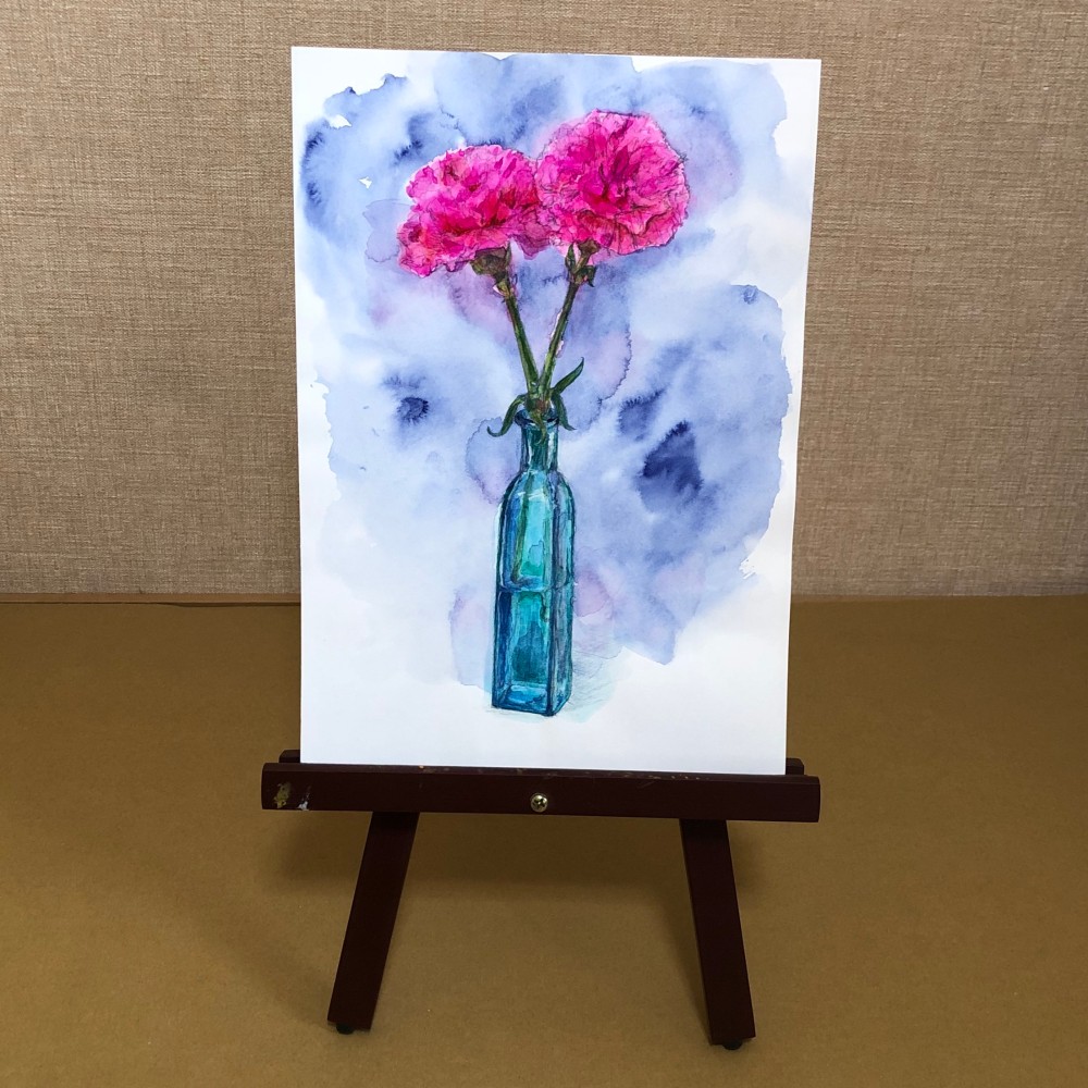 カーネーション【額付き】」 by 古志 泰子｜Artmeter｜暮らしを
