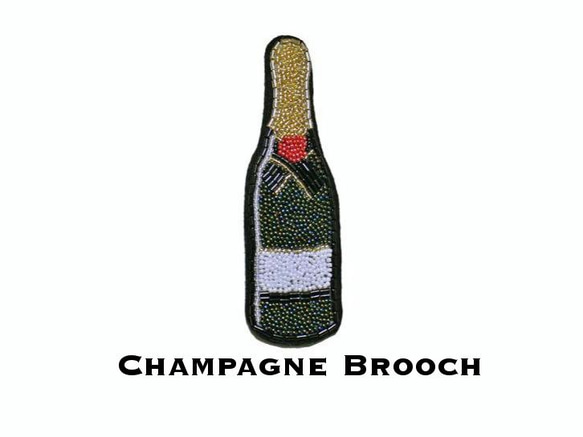 Champagne Brooch 1枚目の画像