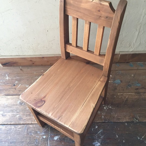 アンティーク風ブラウン チャイルドチェア 椅子（チェアー）・スツール