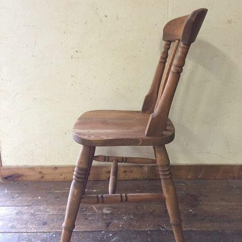 アンティーク木製スラットバック椅子 ブラウン 【公式通販】