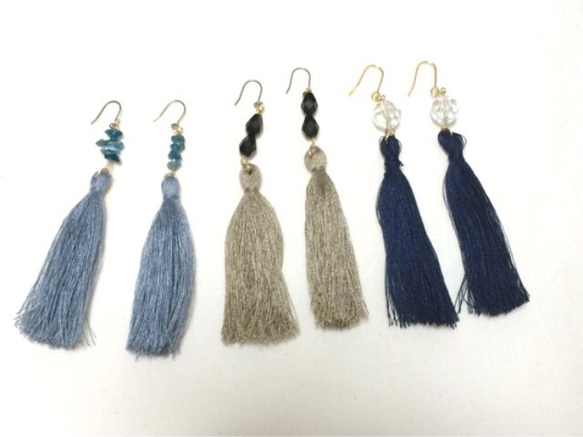 再再.....販!!!!フリンジタッセルピアスイヤリング)☆ 4枚目の画像