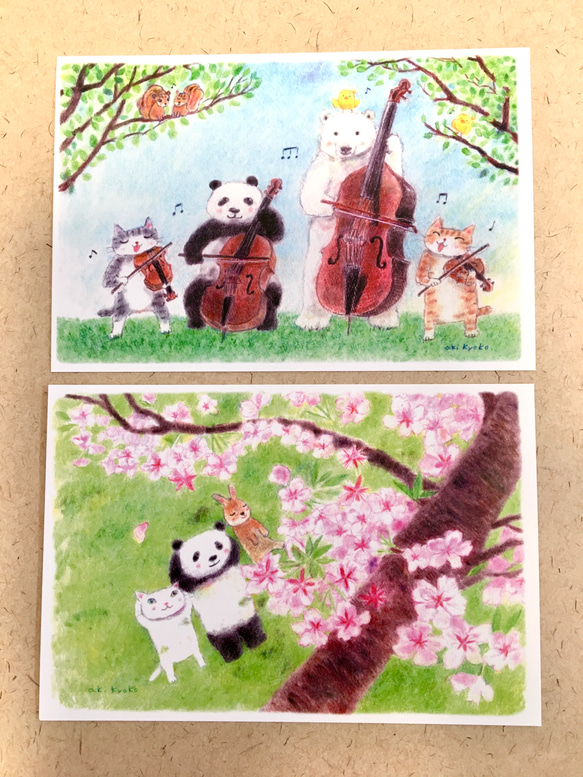 ポストカード6枚セット「森の仲間たち」※風合いある厚めの洋紙を使用 2枚目の画像