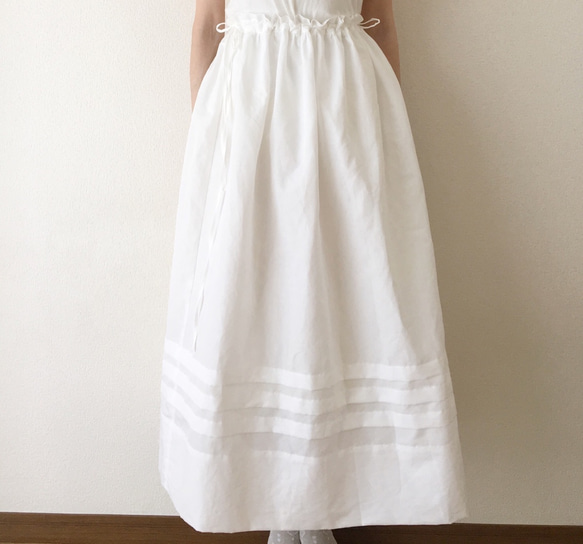 Camille-skirt,white 6枚目の画像
