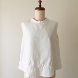 Camille-nosleeve blouse,white 4枚目の画像