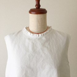 Camille-nosleeve blouse,white 5枚目の画像