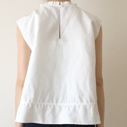 Camille-nosleeve blouse,white 8枚目の画像